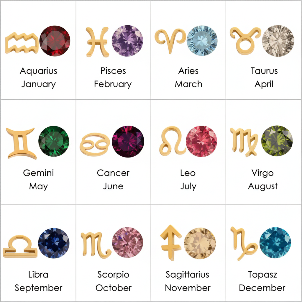 Zodiac Birthstone Necklace