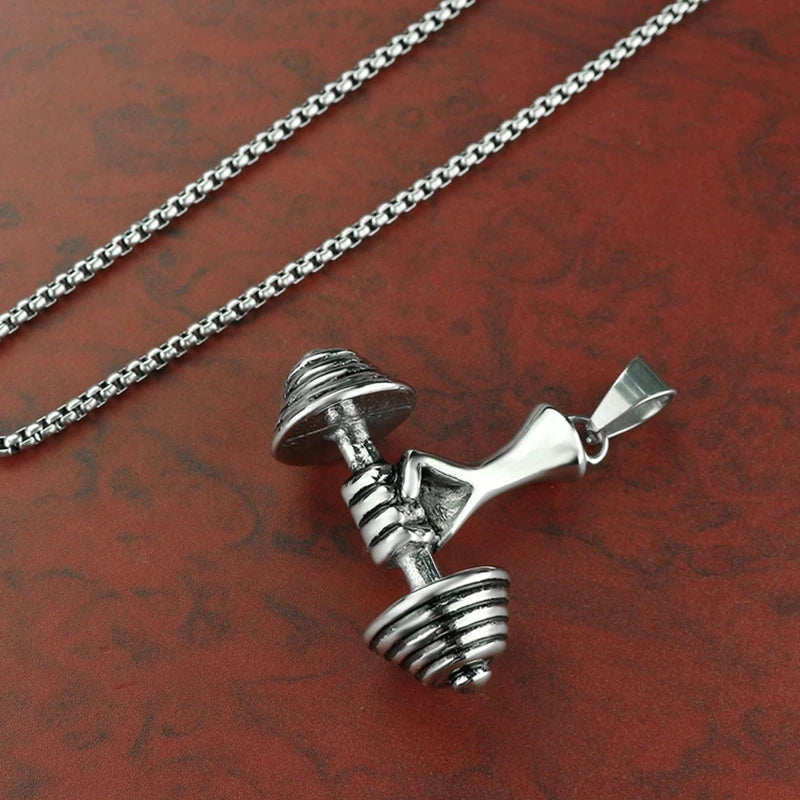 Dumbbell Hand Necklace