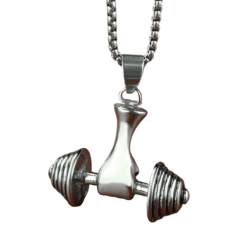 Dumbbell Hand Necklace
