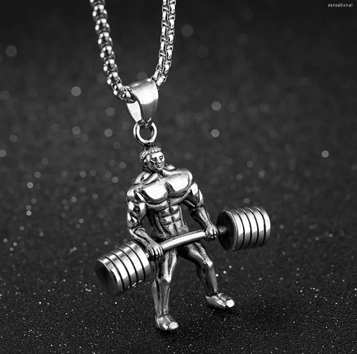 Gym Barbell Necklace