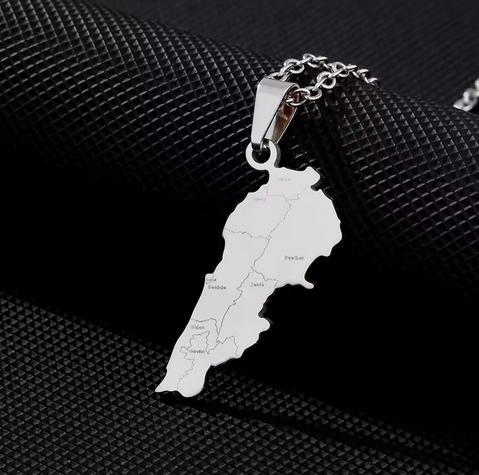 Lebanon Map Necklace