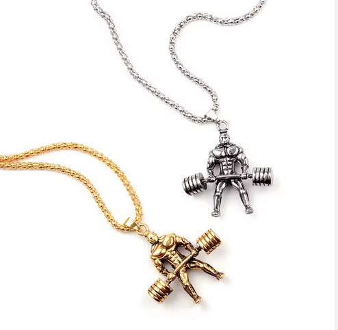 Gym Barbell Necklace