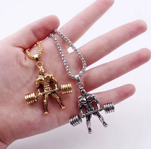 Gym Barbell Necklace