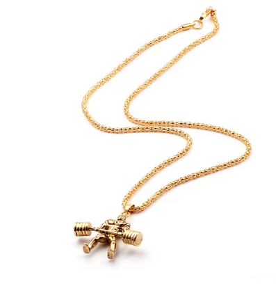 Gym Barbell Necklace