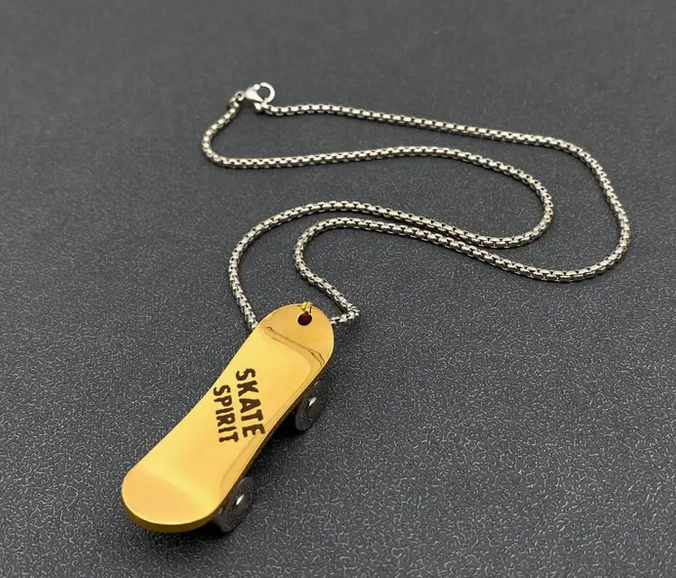 Skateboard Necklace