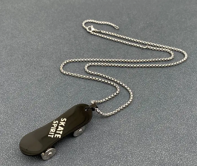 Skateboard Necklace
