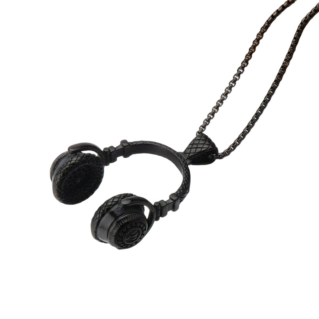 Headphones Necklace - Stainless Steel Music Jewelry | DJ Pendant