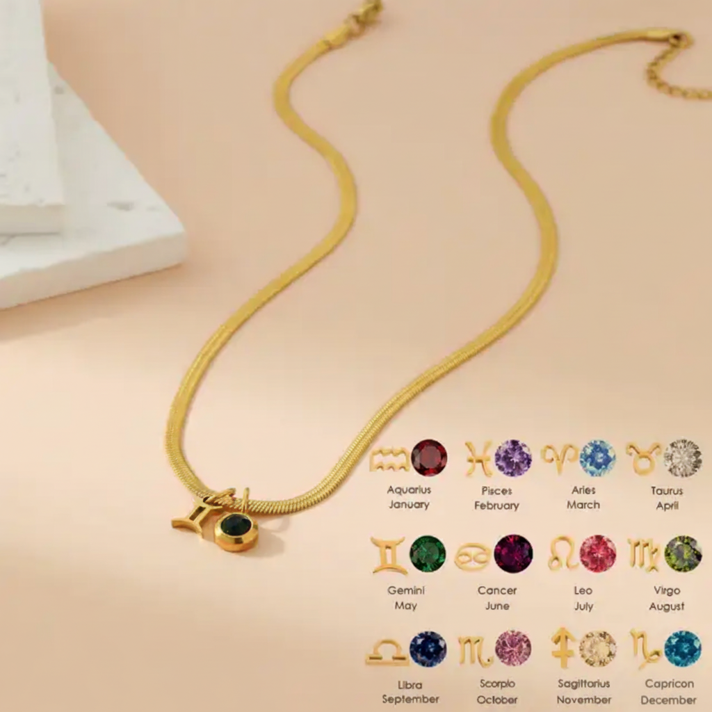 Zodiac Birthstone Necklace