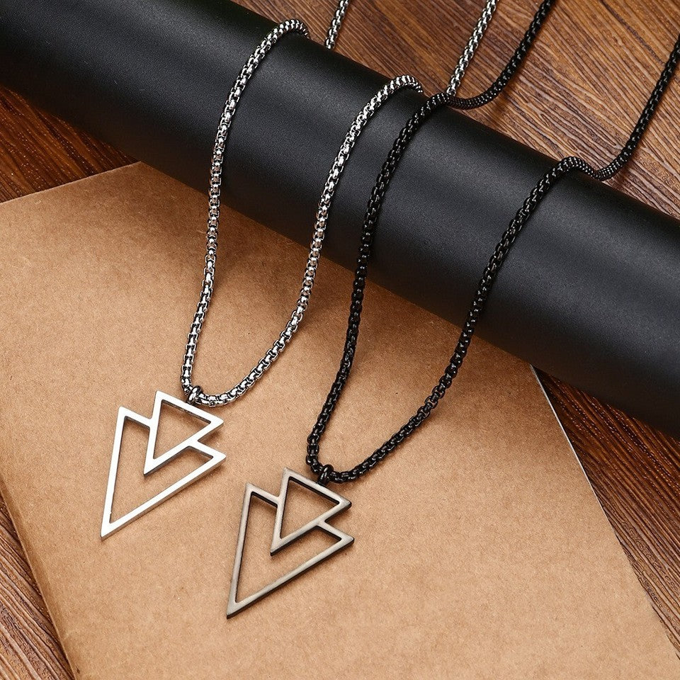 Double Triangle Necklace